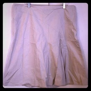 20W Plus Size light Khaki Flare Skirt